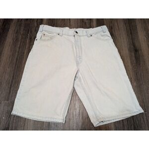 Levis 550‎ Denim Jean Shorts Mens Size 34 Light Wash Made in USA Orange Tab READ